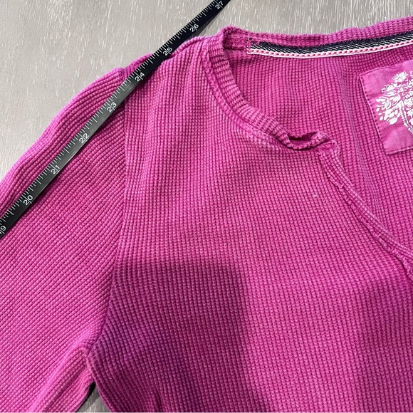 Anthropologie Pilcro thermal long sleeve women’s waffle knit split hem top small - Picture 16 of 16